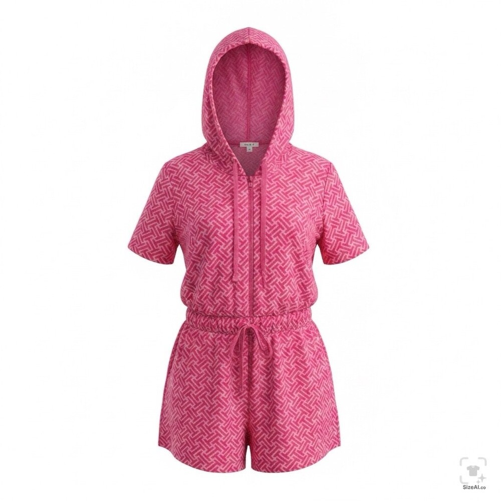 Joy Lab Pink Geometric Pattern Hoodie
